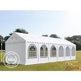   Profi professional 3x12 m, +2,6 m rendezvénysátor 550g/m2, fehér színben