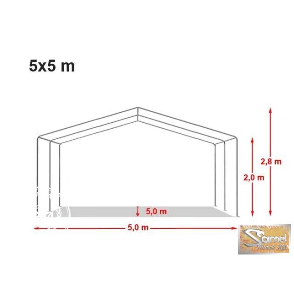 Profi prémium raktársátor 5 x 5m A típusú