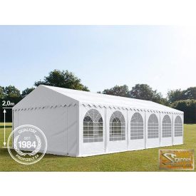   Profi professional 5x12 m, +2 m rendezvénysátor 550g/m2, fehér színben