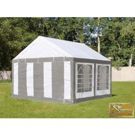   Profi economy rendezvénysátor PVC 500g/m2 3x3 m, szürke-fehér