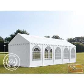   Profi professional 4x10 m, +2 m rendezvénysátor 550g/m2, fehér színben