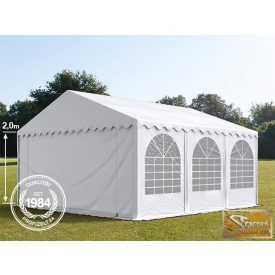   Profi professional 6x6 m, +2 m rendezvénysátor 550g/m2, fehér színben