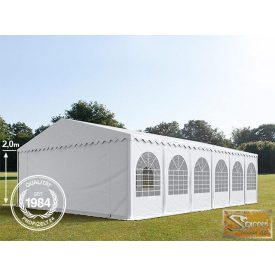  Profi professional 8x12 m, +2 m rendezvénysátor 550g/m2, fehér színben